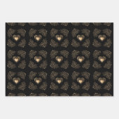 Gold Hearts Inpakpapier Vel (Voorkant 2)