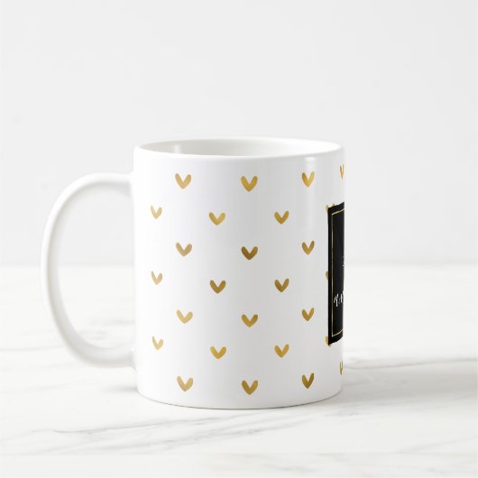 Gold Hearts Koffiemok (Links)