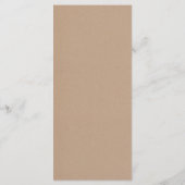 Gold Hearts Kraft Wedding Menu (Achterkant)