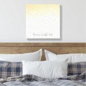 Gold Hearts Ombre Love hangt in de lucht Canvas Afdruk (Insitu (Slaapkamer))