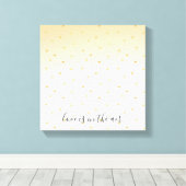 Gold Hearts Ombre Love hangt in de lucht Canvas Afdruk (Insitu (Houten vloer))