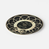 Gold Hearts Pearls 50th Wedding Anniversar Papieren Bordje (Gekanteld)