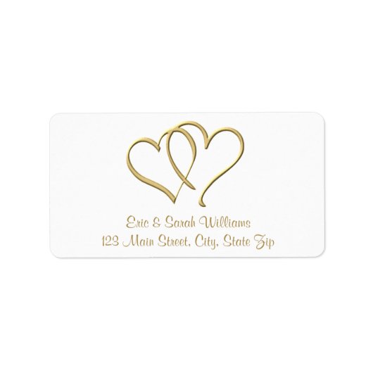 Gold Hearts retouradreslabels Etiket (Voorkant)