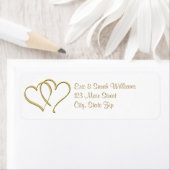 Gold Hearts retouradreslabels Etiket (Insitu)