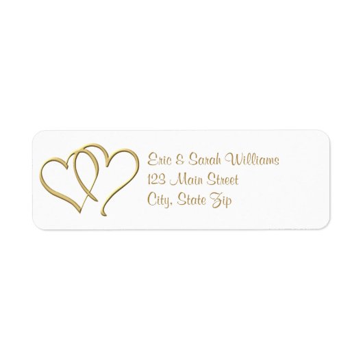 Gold Hearts retouradreslabels Etiket (Voorkant)
