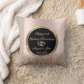 Gold Hearts Roos Gold Glitter 50e Jubileum Kussen (Deken)