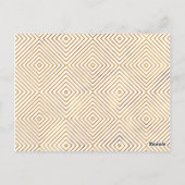 Gold Hearts Script, diamanten details op wit Briefkaart (Achterkant)