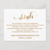 Gold Hearts Script, diamanten details op wit Briefkaart (Voorkant)