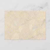 Gold Hearts Script, diamanten details op wit Informatiekaartje (Achterkant)