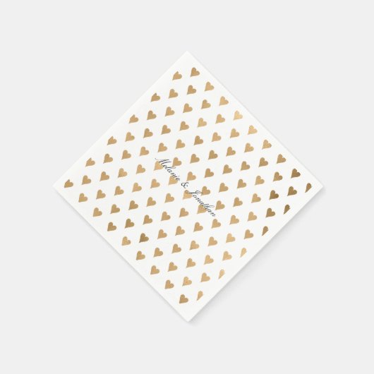 Gold Hearts Servet (Hoek)