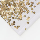 Gold Hearts Sparkle Paarse Glitter quote Fleece Deken (Hoek)