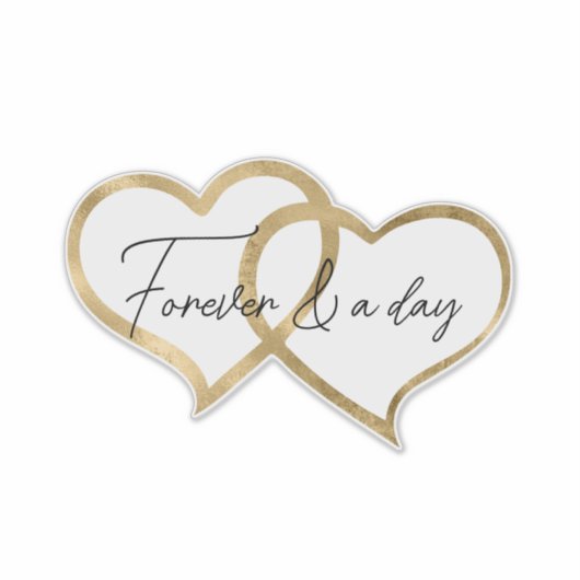 Gold Hearts Sticker (Voorkant)