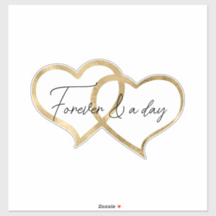 Gold Hearts Sticker
