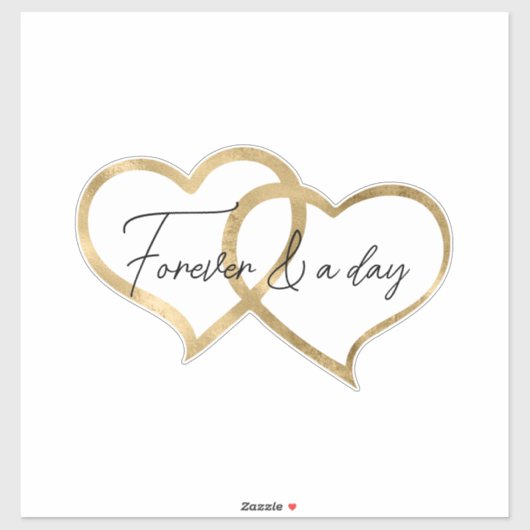 Gold Hearts Sticker (Vel)