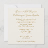  Gold Hearts Swirls Foto 50th Wedding Kaart (Achterkant)