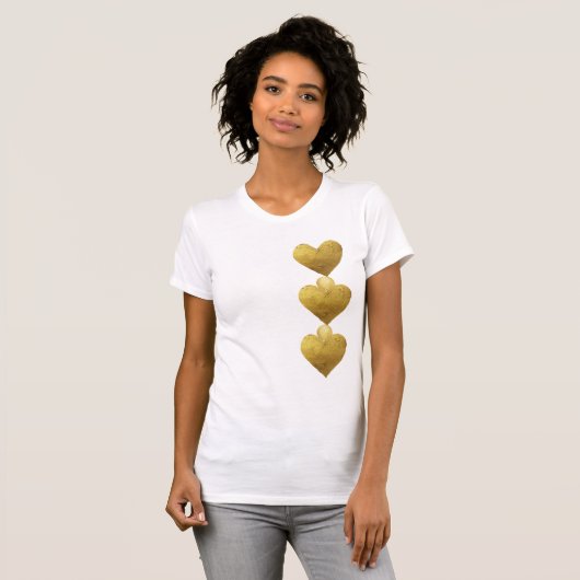 Gold Hearts T-Shirt (Voorkant volledig)