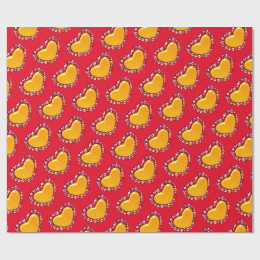 Gold Hearts Thunder_Cove Cadeaupapier (Vlak)