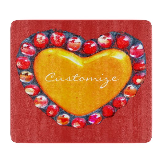 Gold Hearts Thunder_Cove Snijplank (Voorkant)