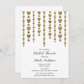 Gold Hearts Valentijn Vrijgezellenfeest Kaart (Voorkant / Achterkant)