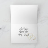 Gold Hearts Valentijnse Kaart (Binnen)