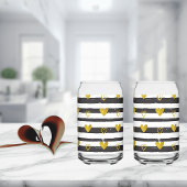 Gold Hearts Valentijns's Love Printed Can Glasses Blikvorm Glas