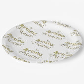 Gold Hearts Verjaardag Prinses Party Papieren Bordje (Gekanteld)