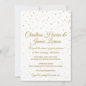 Gold Hearts Wedding Invitations Aankondiging (Voorkant)