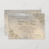 Gold Hearts Wedding & Registry Uitnodiging