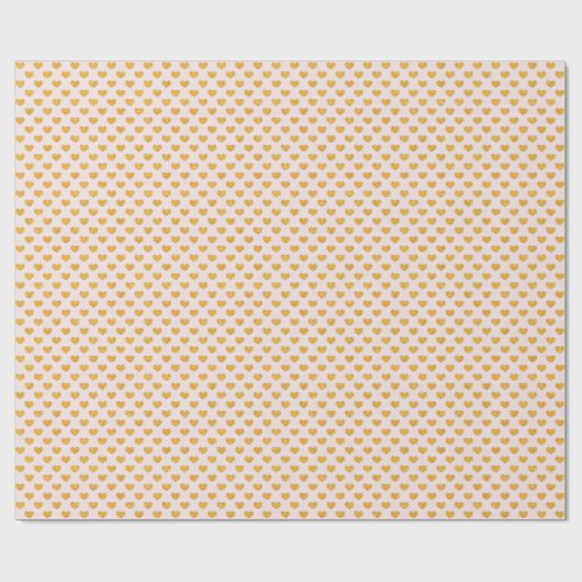Gold Hearts Wrapping Paper Cadeaupapier (Vlak)