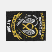 Gold Heaven Needed A Hero God Picked My Son Childh Fleece Deken (Voorkant (Horizontaal))