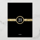 Gold Heels en Champagne Women's Birthday Folie Uitnodiging (Achterkant)