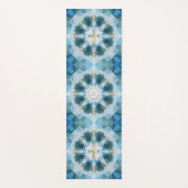 Gold Heilige Kruisspotlight,  blauwe Waterverf Yogamat (Voorkant)