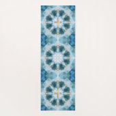 Gold Heilige Kruisspotlight,  blauwe Waterverf Yogamat (Achterkant)