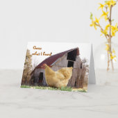 Gold Hen and Old Barn - customize any place Kaart (Gele Bloem)