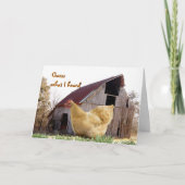 Gold Hen and Old Barn - customize any place Kaart (Voorkant)