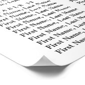 Gold herfst Floral 16 Tables Wedding Seating Chart Poster (Hoek)