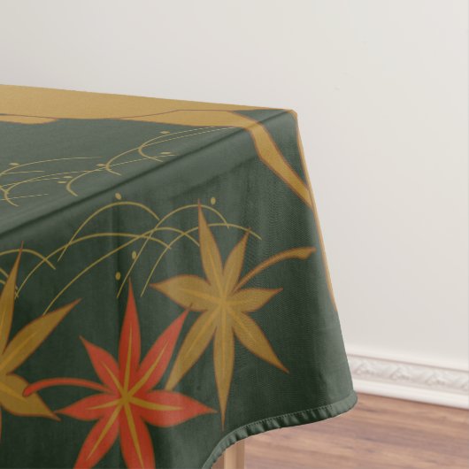 Gold Herfst Moon Rustic Forest Natuur Deer Tafelkleed (Voorbeeld)