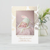 Gold Herfst Newborn Baby Foto geboorteaankondiging Aankondiging (Staand voorkant)