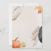 Gold Herfst Pumpkin Oh Baby Baby shower Kaart (Achterkant)