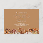 Gold Herfst Terracotta Botanical Wedding Reception Informatiekaartje (Voorkant)