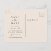 Gold Herfst Wreath Wedding Photo Save the Date Aankondigingskaart (Achterkant)