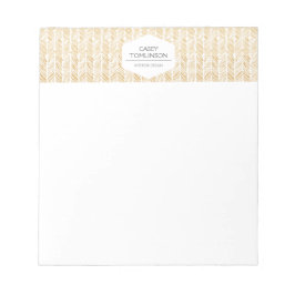 GOLD HERRINGBONE / CHEVRON ARTWORK Notitieblok