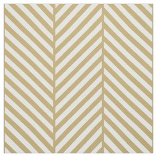 Gold Herringbone Large Scale Stof