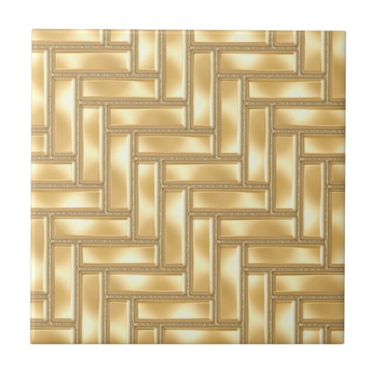 Gold Herringbone Tegeltje (Voorkant)