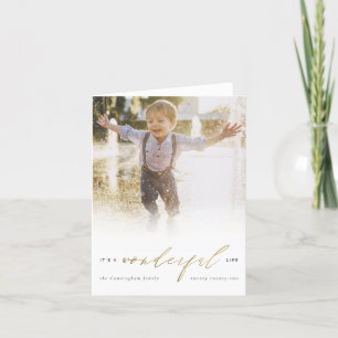 Gold Het is een fantastisch script voor kerstmis Feestdagen Kaart