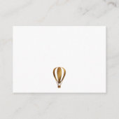 Gold Hete Luchtballon Luier Raffle Ticket Kaarten (Achterkant)