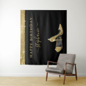 Gold High Heels - Birthday - achtergrond Wandkleed (In situ)