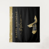 Gold High Heels - Birthday - achtergrond Wandkleed (Voorkant)