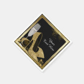 Gold High Hiel Birthday Party Servetten (Hoek)