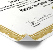 Gold High School Diploma, General Equivalency Poster (Hoek)